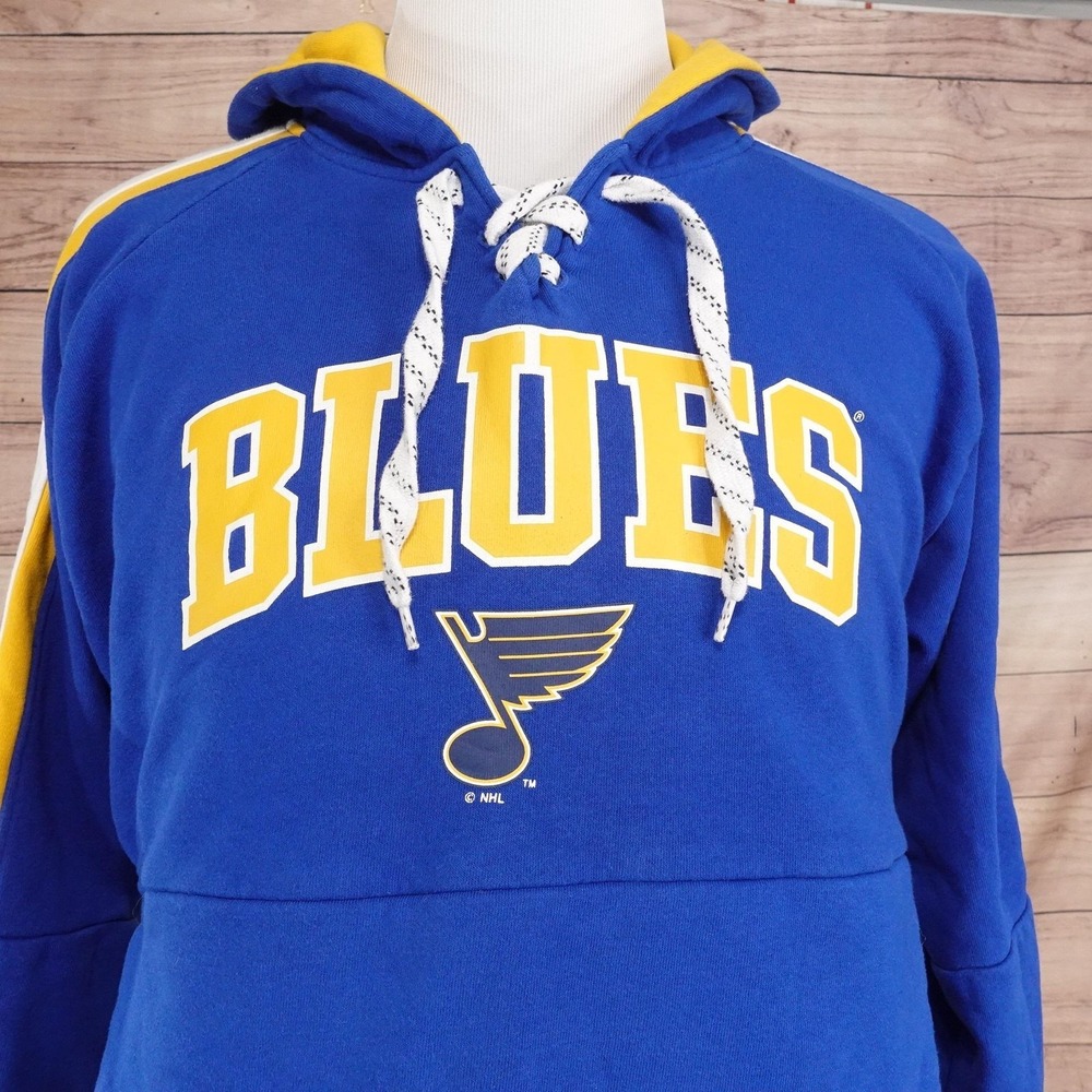St Louis Blues Hoodie Mens M Blue NHL Hockey Lace Up Pullover VF Imagewear